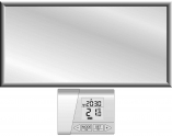 Radiateur verre blanc mat 1500 watts