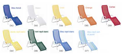 Couleur des chaises longue Bermuda