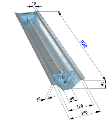 Réflecteur 750 watts angle Réflecteur 750 watts angle pour lampe Philips Vitae